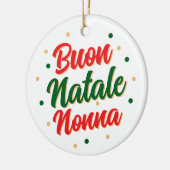 Personalized Buon Natale Nonna Keramik Ornament (Links)