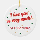 Personalized Buon Natale Nonna Keramik Ornament (Hinten)