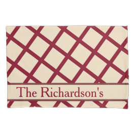 Personalized Burgundy Cream Lattice Elegant Chic Kissenbezug