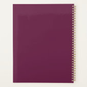 Personalized Burgundy Custom Name Planner Planer (Rückseite)
