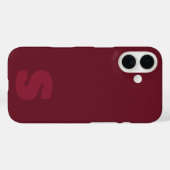 Personalized burgundy initial iPhone / iPad case (Rückseite (Horizontal))