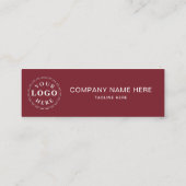 Personalized Burgundy Mini Calling Card Design Telefonnummerkarte (Rückseite)