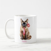 Personalized Burmese Cat Valentine's Day Kaffeetasse (Links)