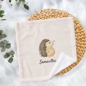 Personalized Burp Cloth with Hedgehog Design Waschlappen
