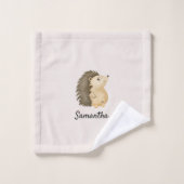 Personalized Burp Cloth with Hedgehog Design Waschlappen (Waschlappen)