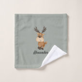 Personalized Burp Cloth with Moose Waschlappen (Waschlappen)