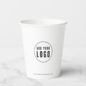 Personalized Business Add Logo Modern Minimalist Pappbecher (Rückseite)