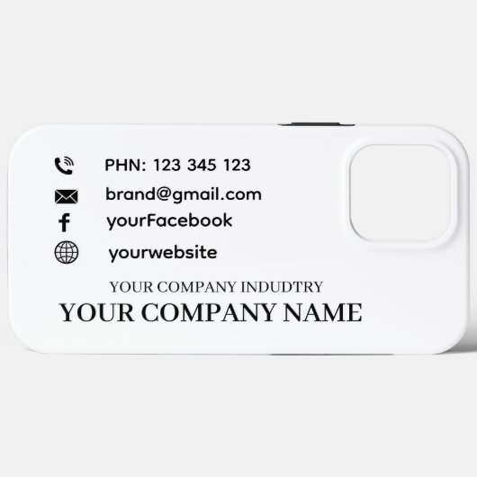 Personalized Business Card Promo iphone case (Rückseite (Horizontal))