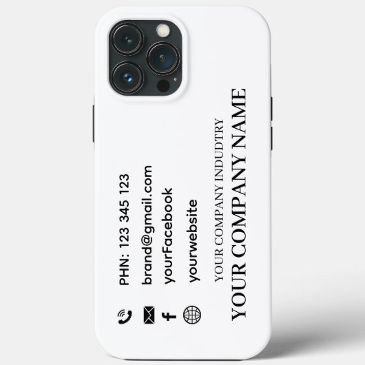 Personalized Business Card Promo iphone case (Rückseite)