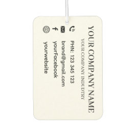 Personalized Business Company Promotional Branding Autolufterfrischer