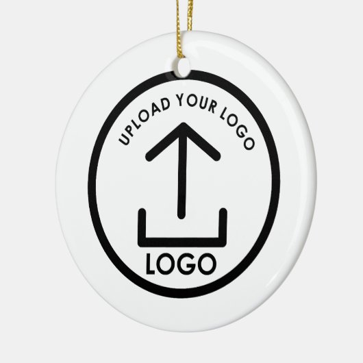 Personalized Business Custom Round Logo Christmas Keramik Ornament (Links)