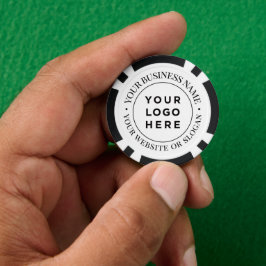 Personalized Business Logo and Text Elegant Pokerchips