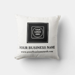 Personalized Business Logo Branding Throw Pillow Kissen