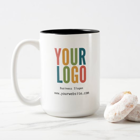 Personalized Business Logo Coffee Mug Zweifarbige Tasse (Mit Donut)