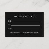 Personalized Business Logo Simple Appointment Card Visitenkarte (Rückseite)