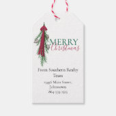 Personalized Business Merry Christmas Gift Tag Geschenkanhänger (Vorderseite)