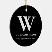 Personalized Business Monogram Logo Website Keramik Ornament (Rechts)