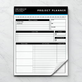 Personalized Business Project Planner Notepad Notizblock
