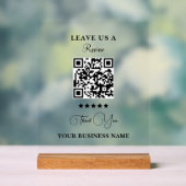 Personalized Business Qr Code Leave a Review Acrylschild (Neutral)