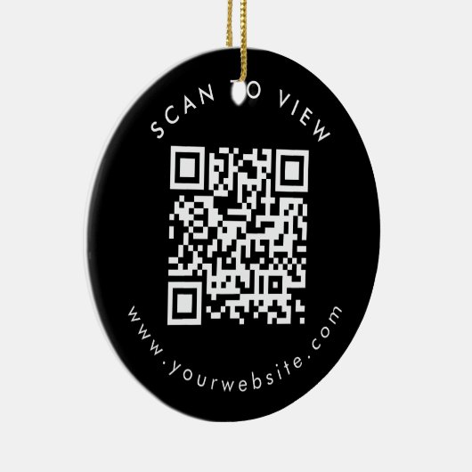 Personalized Business QR Code Website Christmas Keramik Ornament (Rechts)