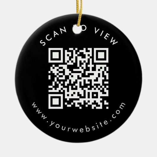 Personalized Business QR Code Website Christmas Keramik Ornament (Vorne)