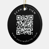 Personalized Business QR Code Website Christmas Keramik Ornament (Links)