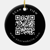 Personalized Business QR Code Website Christmas Keramik Ornament (Hinten)