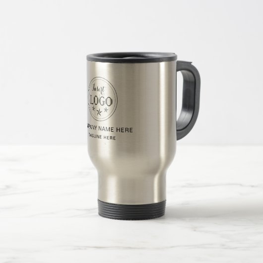 Personalized Business Travel Mug with Info Reisebecher (VorderseiteRechts)