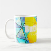 Personalized Butterflies are my theraphy Summer Kaffeetasse (Links)
