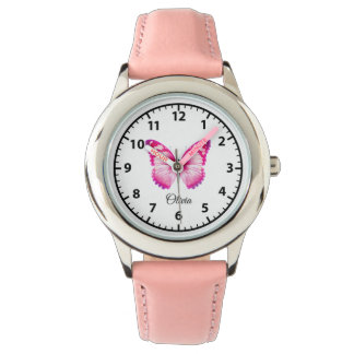 Personalized Butterfly Kids' Watch for Girls Armbanduhr
