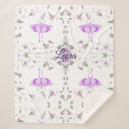 Personalized Butterfly Name Blanket Sherpadecke