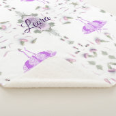 Personalized Butterfly Name Blanket Sherpadecke (3/4)