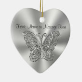 Personalized Butterfly Ornament, 2 Sided Your Text Keramik Ornament (Rechts)