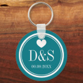 Personalized button keychains for newlywed couples schlüsselanhänger (Vorderseite)