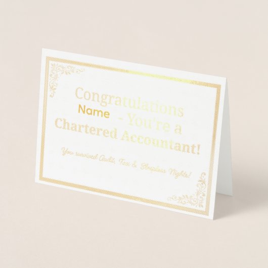 Personalized CA Congratulations Card  Folienkarte (Vorderseite)