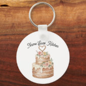 personalized Cake Keychain  Custom Name Baker Gift Schlüsselanhänger (Vorderseite)