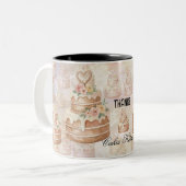 personalized Cake Mug - Custom Name Baker Gift Zweifarbige Tasse (Vorderseite Links)