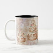 personalized Cake Mug - Custom Name Baker Gift Zweifarbige Tasse (Links)