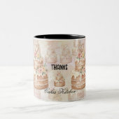 personalized Cake Mug - Custom Name Baker Gift Zweifarbige Tasse (Mittel)