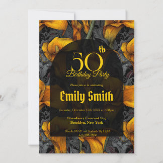 Personalized Call Lilies Flower 15Th Birthday  Einladung