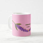 Personalized Calm & Serenity Floral Aesthetic Pink Kaffeetasse (Vorderseite Links)
