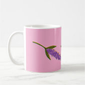 Personalized Calm & Serenity Floral Aesthetic Pink Kaffeetasse (Links)