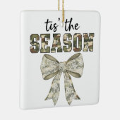 Personalized Camo "Tis the Season" Photo Keramikornament (Rechts)