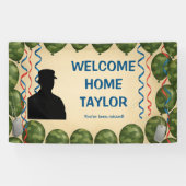 Personalized Camouflage Military Welcome Home  Banner (Horizontal)