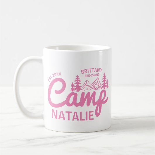 Personalized Camp Bach Bachelorette Party Custom Kaffeetasse (Links)