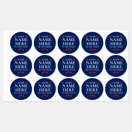 Personalized Campaign Election Etiketten (Blatt)