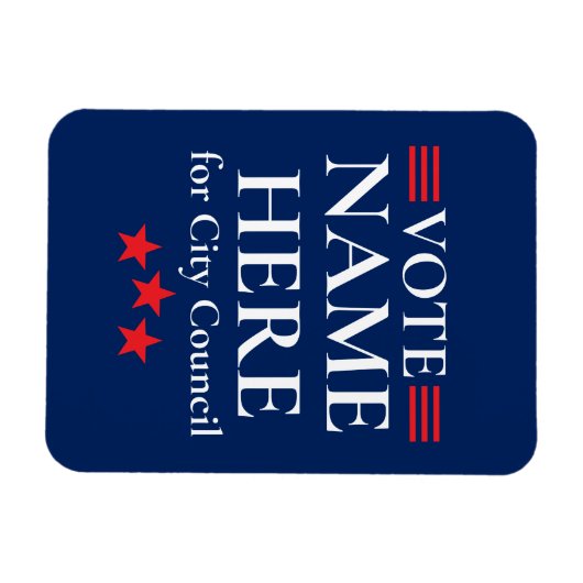 Personalized Campaign Election Magnet (Horizontal)