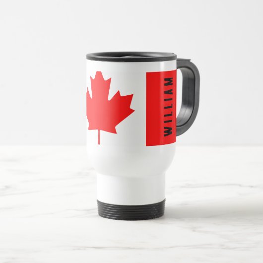 Personalized Canada Flag | Custom Name Canada Day Reisebecher (VorderseiteRechts)