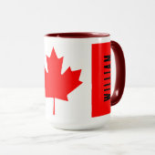 Personalized Canada Flag | Custom Name Canada Day Tasse (VorderseiteRechts)