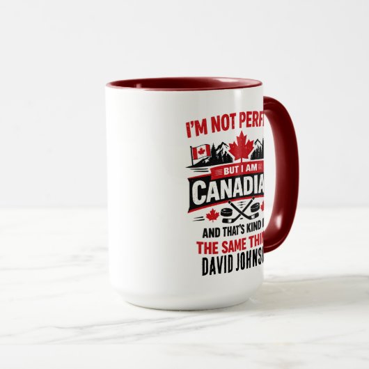Personalized Canada Flag Day | Custom Canadian Tasse (VorderseiteRechts)